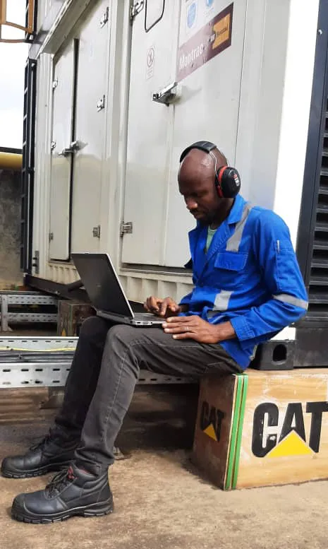 Our engineer diagnosing a fault